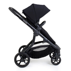 iCandy Orange 4 Combo Bundle - Black Edition - side view of the forward-facing pushchair