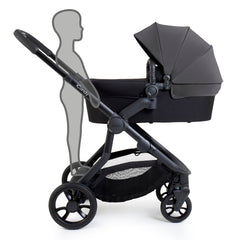 iCandy Orange 4 Combo Bundle - Fossil - showing the pram with the integrated ride-on board