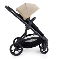 iCandy Orange 4 Combo Bundle - Latte - side view of the forward-facing pushchair