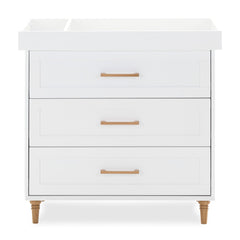 Obaby Orla Changing Unit - White with Oak - shown with its changing top