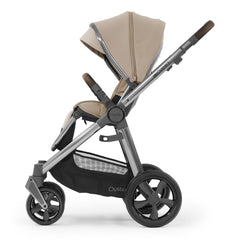 BabyStyle Oyster 3 LUXURY Bundle with Maxi-Cosi Pebble 360 Pro (Butterscotch) - showing the pushchair in forward-facing mode with its seat upright