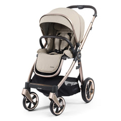 BabyStyle Oyster 3 LUXURY Bundle with Maxi-Cosi Pebble 360 Pro (Creme Brulee) - showing the pushchair in forward-facing mode