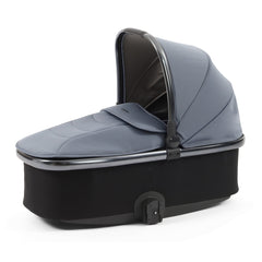 BabyStyle Oyster 3 LUXURY Bundle with Maxi-Cosi Pebble 360 Pro (Dream Blue) - showing the carrycot with its matching hood and apron