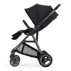 BabyStyle Oyster Gravity+ Stroller - Carbonite - side view, forward-facing