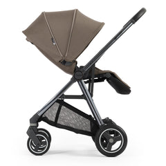 BabyStyle Oyster Gravity+ Stroller - Mink - side view, parent-facing