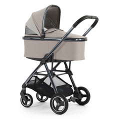 BabyStyle Oyster Gravity+ Pram - Stone - showing the hood`s ventilation panel