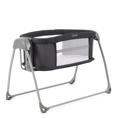 BabyStyle Oyster Swinging Crib (Carbonite) - showing the crib`s mesh ventilation/viewing panels