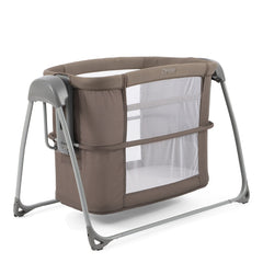 BabyStyle Oyster Swinging Crib (Mink) - showing the crib`s mesh ventilation/viewing panels