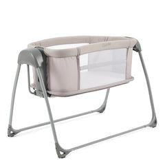 BabyStyle Oyster Swinging Crib (Stone) - showing the crib`s mesh ventilation/viewing panels