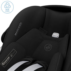 Maxi-Cosi Pebble 360 Pro² - Twillic Black, showing the seat`s soft eco-friendly recycled fabric