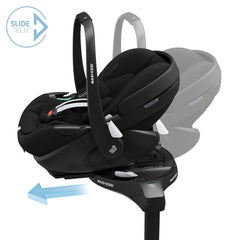 Maxi-Cosi Pebble 360 Pro² Infant Car Seat (Twillic Black) - shown attached to the FamilyFix 360 PRO ISOFIX base