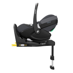 Maxi-Cosi Pebble 360 Pro² & FamilyFix 360 Pro ISOFIX Base - Twillic Graphite, showing the car seat fully reclined