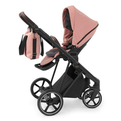 BabyStyle Prestige Vogue Pushchair Parent-Facing (Black/Brown/Coral)