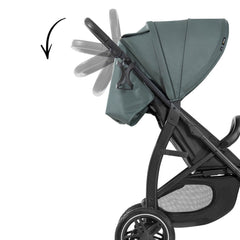 Hauck Rapid 4D Stroller - Jungle Green showing the stroller`s adjustable handle