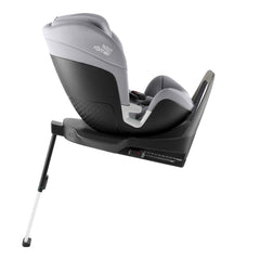 Britax Swivel 360 Rotating Car Seat - Frost Grey - side view, rear-facing and reclined