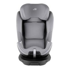 Britax Swivel 360 Rotating Car Seat - Frost Grey - front view, as booster seat