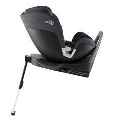 Britax Swivel 360 Rotating Car Seat - Midnight Grey - side view, rear-facing and reclined