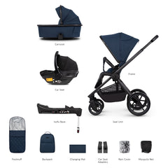 Venicci Tinum EDGE 3-in-1 Travel System included items - Ocean