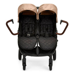 Ickle Bubba VENUS PRIME Double Stroller Bundle - Black/Biscuit/Tan