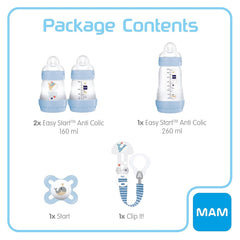 MAM Welcome to the World Set (Blue) - showing the set`s contents