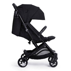 Cosatto Woosh 3 Stroller - Silhouette showing with extended hood, bumper bar and seat reclined