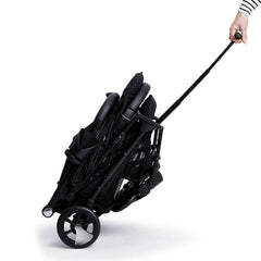 Cosatto Woosh 3 Stroller - Silhouette shown folded and with telescopic handle