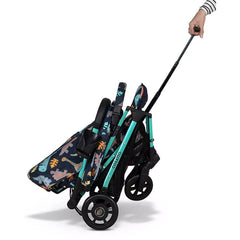 Cosatto Woosh 4 Stroller - Diggin Dinos showing its telescopic handle