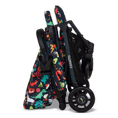 Cosatto Woosh 4 Stroller - Carnival folded and free-standing