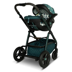 Cosatto Wow 3 Everything Bundle - Masquerade - showing the car seat fixed onto the chassis