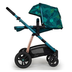 Cosatto Wow 2 Everything Bundle - Midnight Jungle - side view, showing parent-facing pushchair