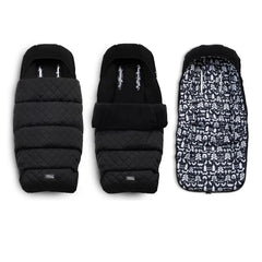 Cosatto Wow 3 Everything Bundle - Silhouette showing the included footmuff