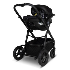 Cosatto Wow 3 Everything Bundle - Silhouette showing the car seat attached to the pushchair chassis