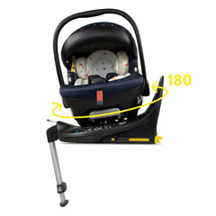 Cosatto Wow 3 Everything Bundle - Doodle Days - showing the car seat on its included ISOFIX base