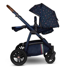 Cosatto Wow 3 Everything Bundle - Doodle Days - side view, showing the parent-facing pushchair