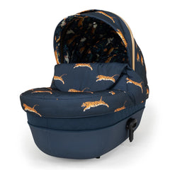 Cosatto Wow Continental Carrycot On The Prowl - shown with hood and apron