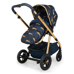 Cosatto Wow Continental Pushchair On The Prowl - shown parent-facing with footmuff