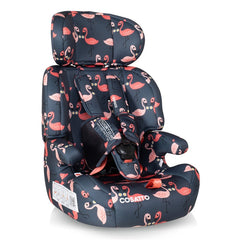 Cosatto Zoomi 123 Car Seat - Pretty Flamingo with 5 point plus harness