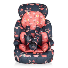 Cosatto Zoomi 123 Car Seat - Pretty Flamingo with reversible seat liner