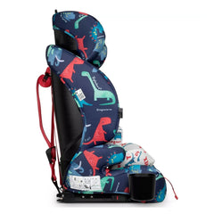 Zoomi 3 i-Size Car Seat - D is for Dino - side view, headrest raised