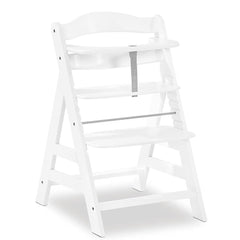 Hauck Alpha+B Wooden Highchair White - front view